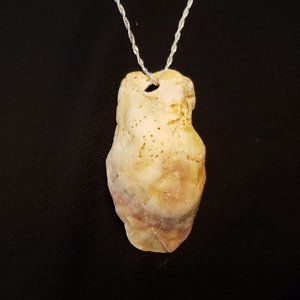 Ocean Treasures Collection artisan shell necklace w/20" 925plated sterling chain